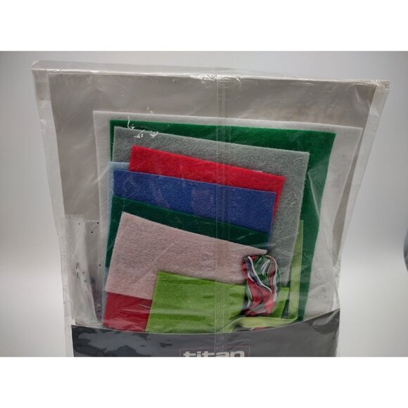 Vintage Sealed 1980s Titan Needlecraft Christmas Cats Felt Ornament Kit No. 471 - Picture 13 of 16